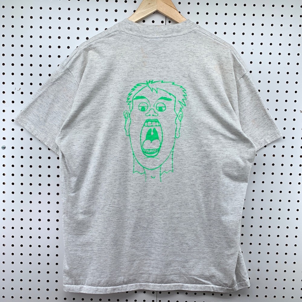 Vintage 90s Concord Singer Shirt Mens XL Gray Single Stitch Oneita USA 23×29
