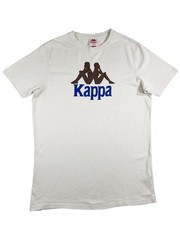 Kappa Men’s XL Graphic T-Shirt Beige Logo Short Sleeve Crewneck Cotton Tee