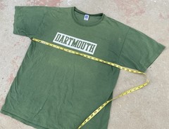 True Vtg 80s 90s Dartmouth College Single Stitch Russell T Shirt Sz Xl Green USA
