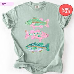 Preppy Fish Comfort Tee Coastal Ocean Beach Design Gift