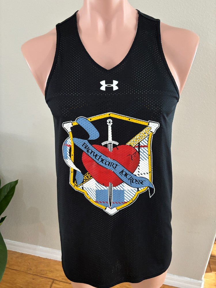 Under Armour Reversible Braveheart Lacrosse Jersey #12 Tank Top T Shirt Mens S