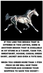 MORGAN OR ARAB OR FRIESIAN ? HORSE SHOW ART GALLOPING HORSE T-SHIRT WS318
