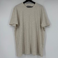 Faherty Sunwashed Organic Cotton T-Shirt Mens XL Oatmeal Heather Short Sleeve