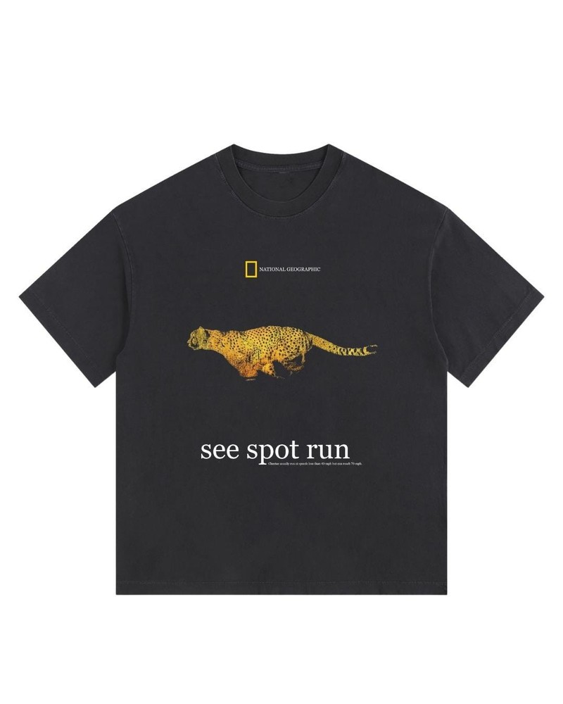 Nat Geo Graphic Tee Cheetah See Spot Run 2000 39 s Vintage