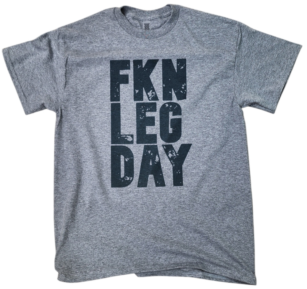 Men’s Leg day T-shirt vintage gray color soft style T-shirt true to size new