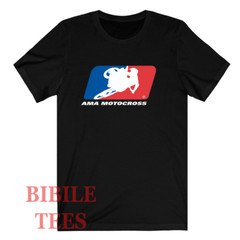 AMA Motocross Men’s Black T-Shirt Size S to 5XL
