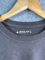 American Giant Gray Premium Slub Crew Neck T Shirt Men’s Large USA Made
