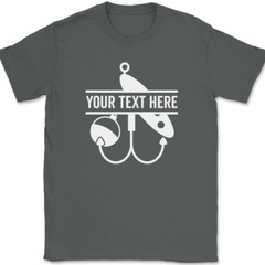 Fishing Your Text Here Custom T-Shirt Personalized Group Trip Tee