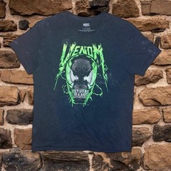 Y2K Marvel Venom Green Acid Men’s Size L Faded Distressed Promo Comics Superhero