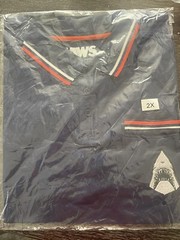 Fright Rags JAWS Blue Golf Polo Movie Shirt Embroidered 🦈 size LARGE