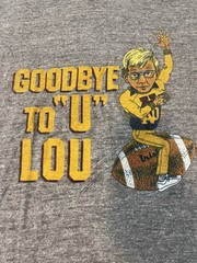 Lou Holtz “Goodbye To U Lou” Minnesota Gophers Notre Dame Irish 80’s T-Shirt Med