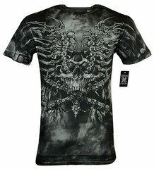 Xtreme Couture Affliction Men’s T-Shirt IRONE BONE Black Tattoo Biker S-5XL