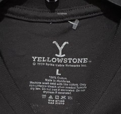 Yellowstone Dutton Ranch Montana Double Sided T-Shirt Men’s L Black NWOT