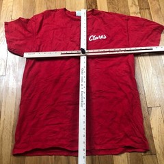 Clark Shirt Adult Large Short Sleeve Red Top Cotton Mens