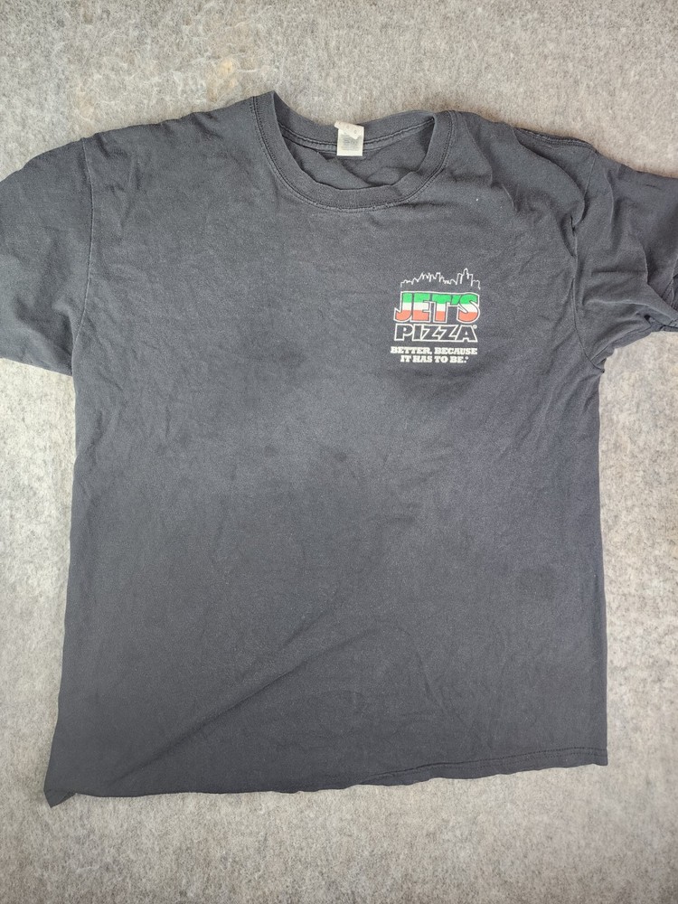 Jet’s Pizza Black T Shirt Size Large Better Because Is Has To Be Distressed