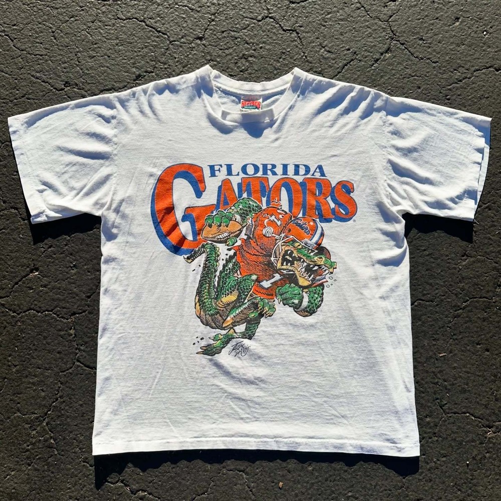 Remake Florida Gators Retro T shirt Rare design white tee S-5XL