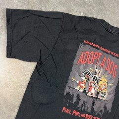 Crazy Shirt Mens Medium Black Adpot A Dog Preowned