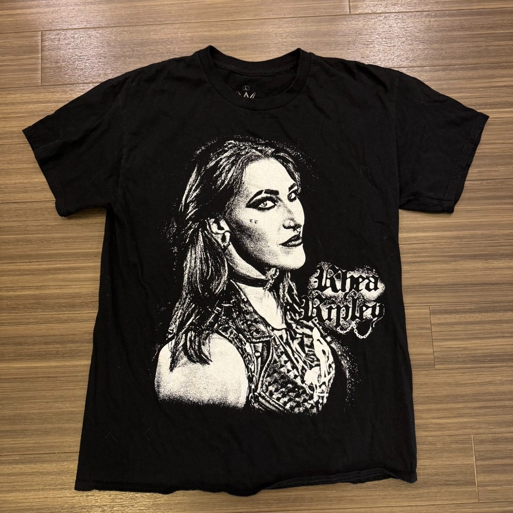 WWE Ripple Junction Rhea Ripley Double Sided Graphic T Shirt Black Mens Size L