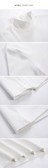 Mens Bottoming Long Sleeved Tee Thin T-Shirt Half Turtleneck Loose Crewneck Tops