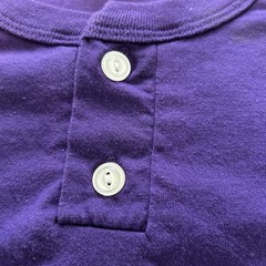 Vintage Russell Athletic NuBlend Henley Shirt Purple Mens XXL Blank 2000s Y2K