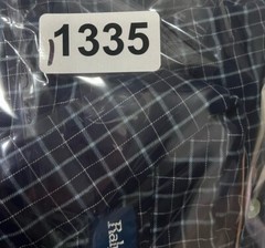 Ralph Lauren Men’s Button Down Navy Blue Plaid Shirt XL Blake 100% Cotton
