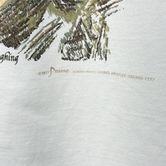 Vintage Jesus Laughing Christian Graphic Art Shirt USA Mens Medium