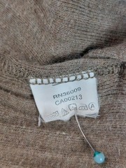 Calvin Klein Jeans Shirt Mens Large Brown Ribbed Knit Crewneck Ringer Tee Cotton