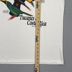 Vintage Tucan Costa Rica Shirt Mens Medium White Short Sleeve Single Stitch 90s