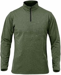 Zonbailon men’s t-shirt Stand collar zipper Polo Sports quick dry Long Sleeve