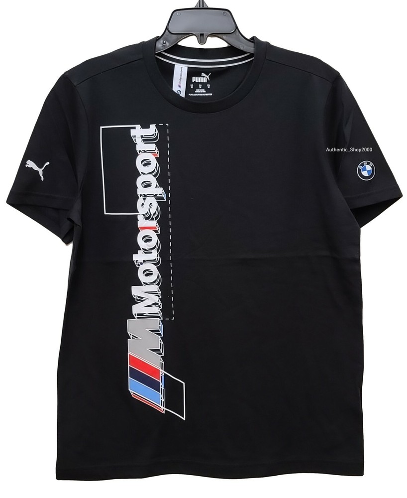 NEW PUMA BMW MMS Motorsport Logo Men’s Tee Men Tee Black Shirt 59610301