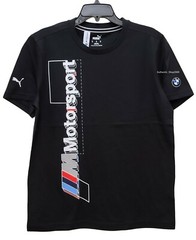 NEW PUMA BMW MMS Motorsport Logo Men’s Tee Men Tee Black Shirt 59610301