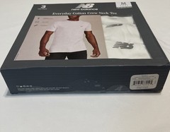 New Balance Men’s Sz M 42-44″ 3 Pack White Tag Free Cotton Crew Neck Tee NIB