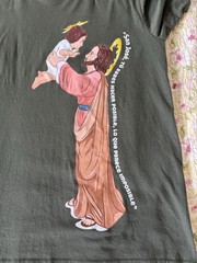 T-shirt with image of San Jose, Olive Green color Size L NWOT