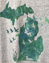 Hand Painted State Of Michigan w/ Ducks New XL Other Designs Available Free S/H