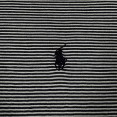 Polo Ralph Lauren T-Shirt Mens XL White Black Striped Logo Classic Fit Casual