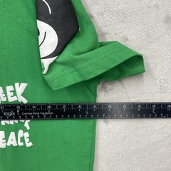 First Row Shirt Mens Green Lg spring break Double sided Streetwear Y2K Varsity