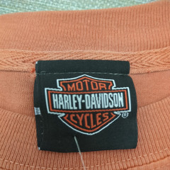 Harley-Davidson Gainesville Florida Motorcycle Graphic T-Shirt Orange Size S NWT