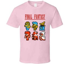 Final Fantasy 8 Bit Characters Retro Video Game T Shirt