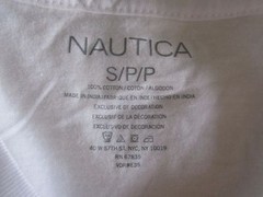 Nautica Crew Neck Est. Roman Numeral Men’s Tee Right White S MSRP $24.50 NWT