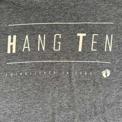 Hang Ten T Shirt Men’s Size Large Charcoal Gray Est 1960 California Surf 0174