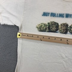Just Rolling With My Buds T Shirt Men’s Small Off White 420 Weed Fruit Of The Lo