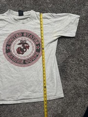 Vintage US Marine Corps White Shirt USA Made Single Stitch Size Large *Stains