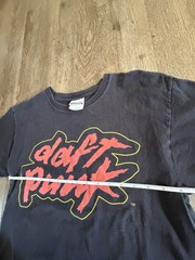Y2K Men’s Black Medium DAFT PUNK Music Band T Shirt Electronic Grunge Techno