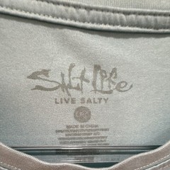 Salt Life Vapor Men’s Blue Graphic Logo Pocket Polyester Knit Tee Crew XL