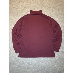 Eddie Bauer Vintage Turtleneck Shirt Large Burgundy Made in USA Cotton Blend