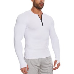 Men Compression Shirt Long Sleeve Athletic Fitness Quick-drying Breathable Tops