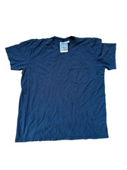 Jungmaven NavyBlue Pocket Tshirt Large Hemp and Organic Cotton