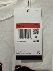 Nike The Nike Tee Men’s Long Sleeve Graphic Crew Neck T-Shirt L White HJ3337-100
