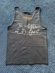 Gildan Ultra Cotton Of Mice & Men Band Graphic Gray Tank Top Scoop Neck S