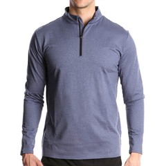 Zonbailon men’s t-shirt Stand collar zipper Polo Sports quick dry Long Sleeve